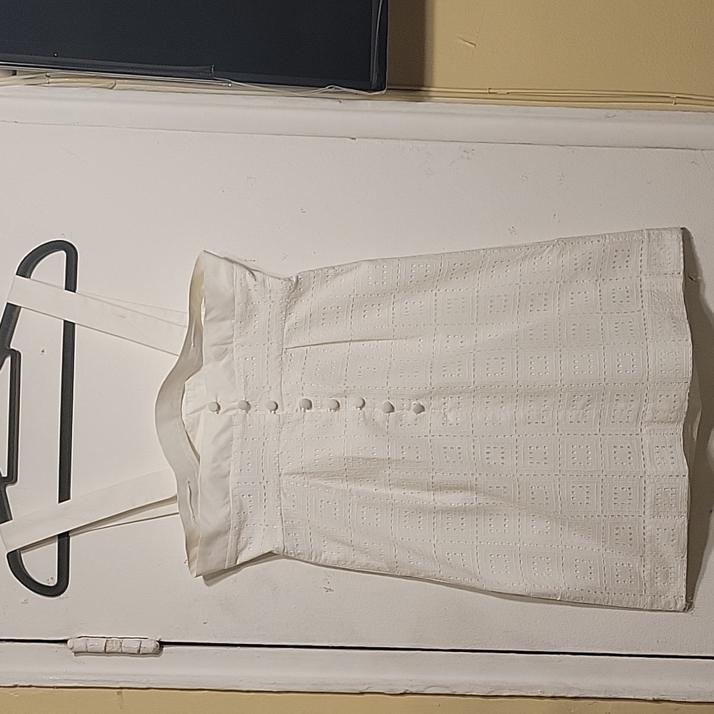 Richard Nicoll Topshop Ivory/White Eyelet Strappy Dress Size 4